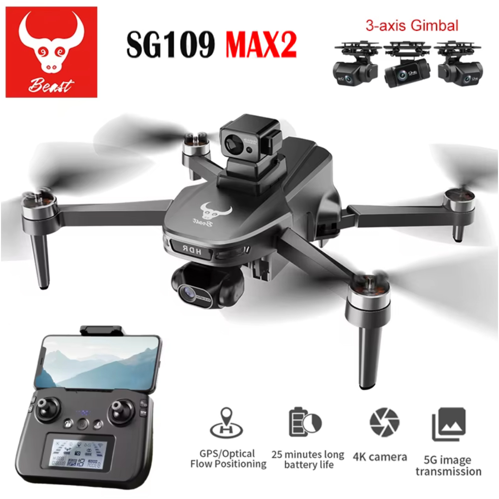SG109 MAX2 Professional FPV 8K - Drone Gimbal Brushless recension och pris
